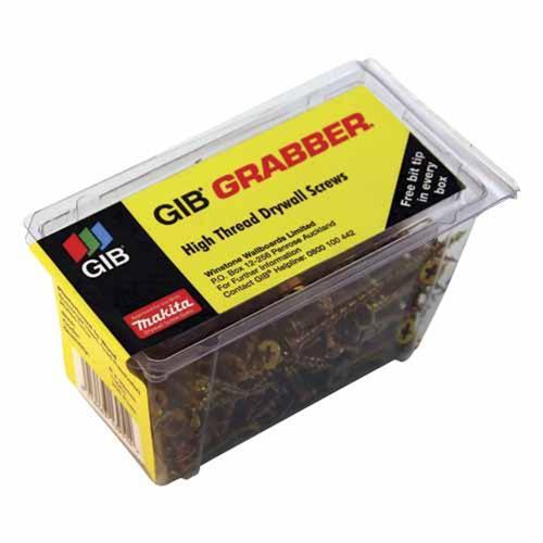 GIB Grabber High Thread Plasterboard Screw 6g X 32mm Pack of 200 Gold Passivated