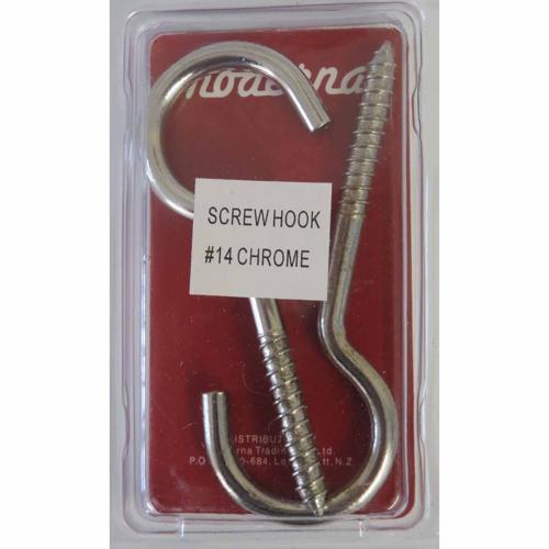 Moderna Screw Hook L: 90mm. 37mm Pack of 2
