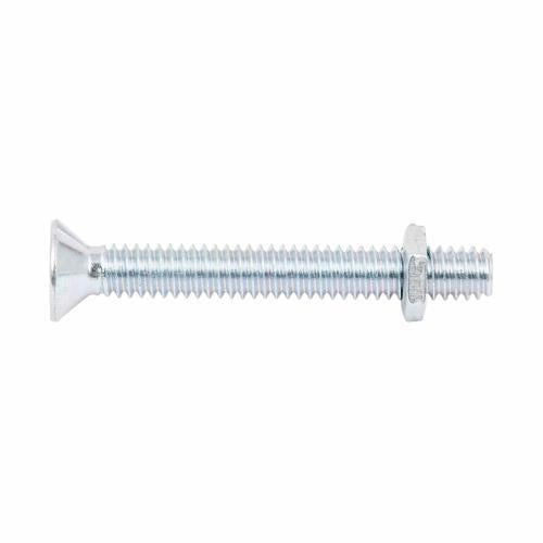 Zenith Countersunk Head Bolt & Nut 1/4 Inch X 50mm Zinc Plated Pack of 8