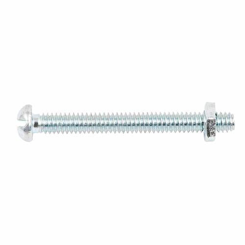 Zenith Round Head Bolt & Nut 5/32 Inch X 38mm Zinc Plated Pack of 18