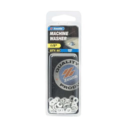 Zenith Machine Washer 1/8 Inch Zinc Plated Pack of 60