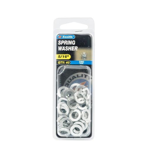 Zenith Spring Washer 5/16 Inch Zinc Plated Pack of 40