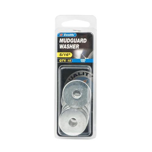Zenith Mudguard Washer 5/16 Inch Zinc Plated Pack of 10