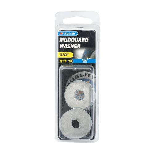 Zenith Mudguard Washer 3/8 Inch Zinc Plated Pack of 10