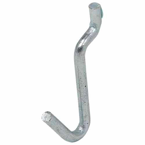 Crawford Locking Curved Pegboard Hooks 20mm Zinc Plated Pack of 8