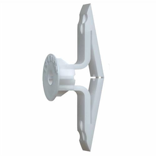 Toggler Plastic Toggle Anchors 0.9 - 1.3cm White Product/Orange Bag Pack of 5