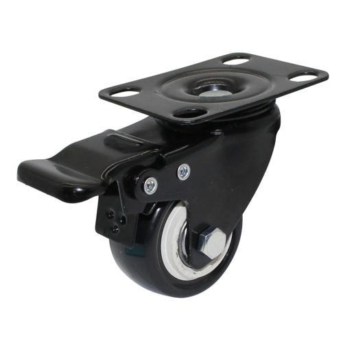 Winmore Hardware Urethane Swivel Castor With Brake 50mm Black