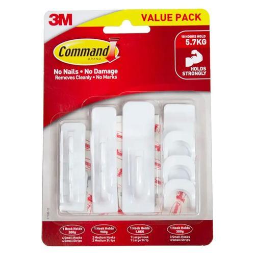 Command Mixed Hooks Value Pack of 10