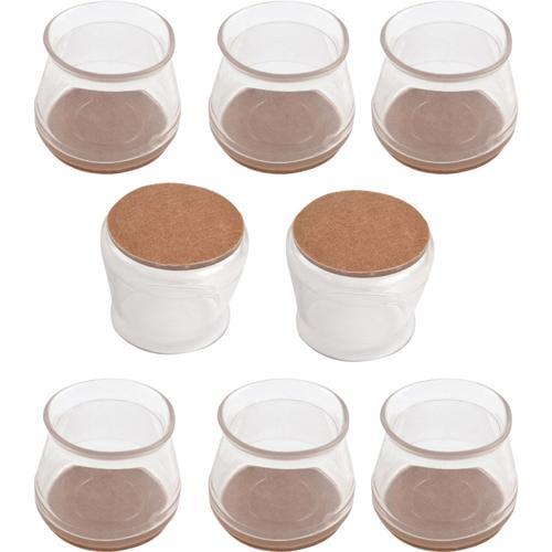 Soft Touch Chair Tips 35mm Clear Pack of 8