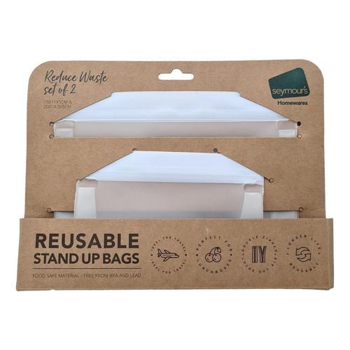 Seymours Stand Up Reusable Bags 2 Pack