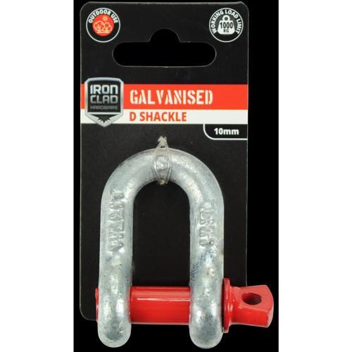 Iron Clad D Shackle 10mm Galvanised