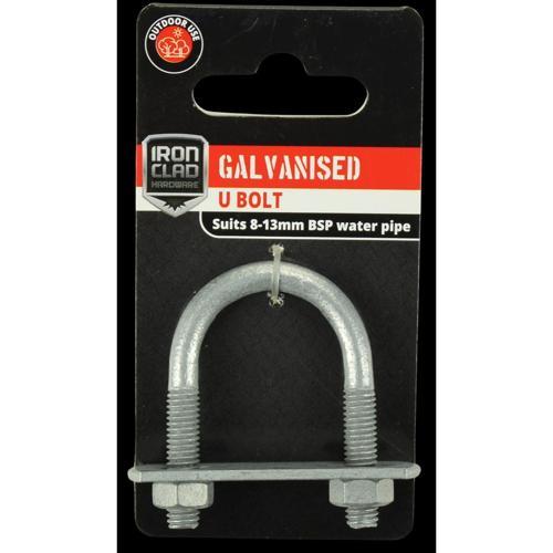 Iron Clad U Bolt 8-13mm Galvanised