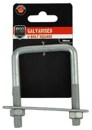 Iron Clad U Bolt Square 50mm Galvanised