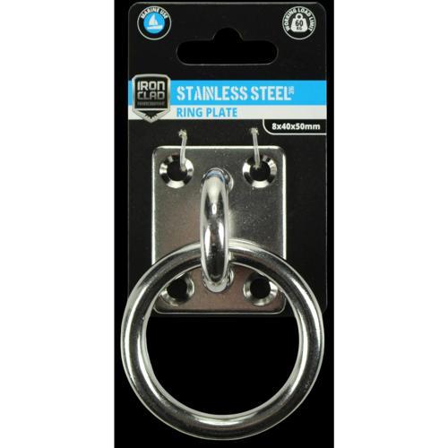 Iron Clad Ring Plate 8x40x50mm Stainless Steel 316