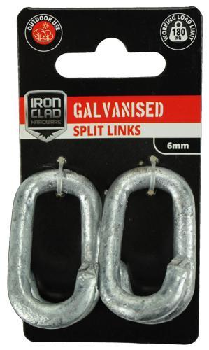 Iron Clad Split Link 6mm Galvanised Pack of 2