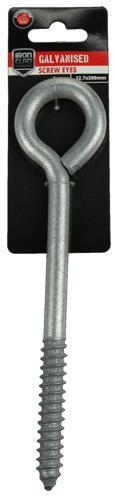 Iron Clad Screw Eye 12.7x200mm Galvanised
