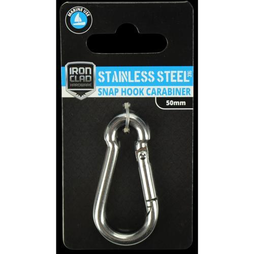 Iron Clad Snap Hook 50mm Stainless Steel 316