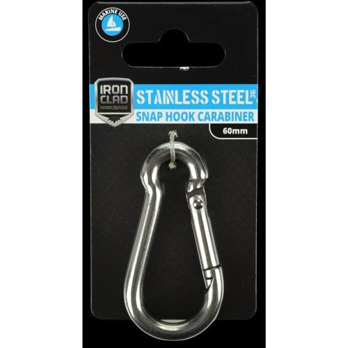Iron Clad Snap Hook 60mm Stainless Steel 316