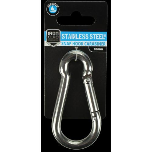 Iron Clad Snap Hook 80mm Stainless Steel 316