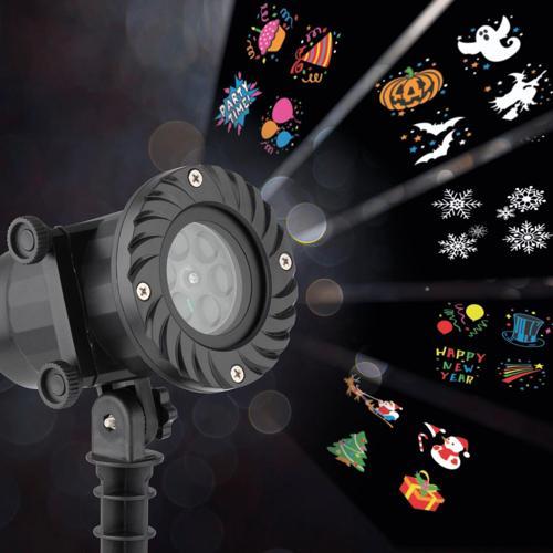 Nouveau Projector Light Celebration Theme LED Projector Black Low Voltage