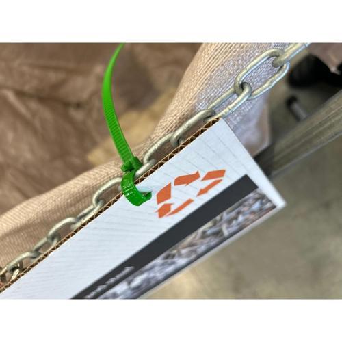 Number 8 Reusable Cable Tie L: 200mm X 4.8mm 100 Pack Green