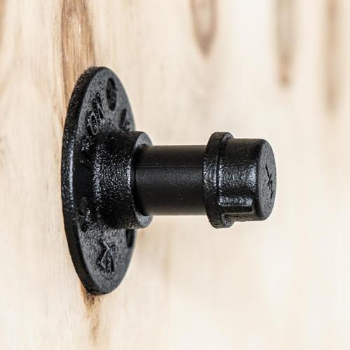 Iron Moa Hook Pipe Knob 65 X 65 X 58mm Black