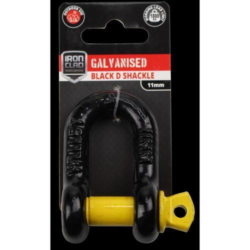 Iron Clad D Shackle 12mm Galvanised Black