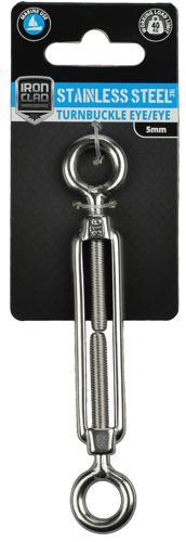 Iron Clad Turnbuckle Eye/Eye 12mm Galvanised