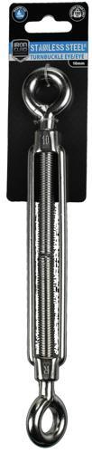 Iron Clad Turnbuckle Eye/Eye 10mm Stainless Steel 316