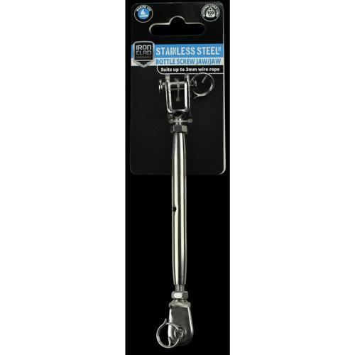 Iron Clad Bottlescrew Jaw/Jaw 3mm Stainless Steel 316