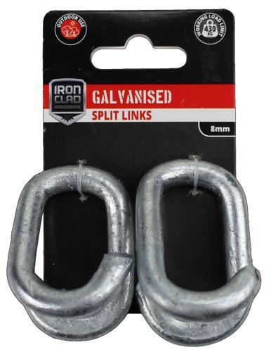 Iron Clad Split Link 8mm Galvanised Pack of 2
