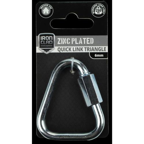 Iron Clad Triangle Quick Link 6mm Zinc Plated