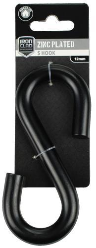 Iron Clad S Hook 12mm Black