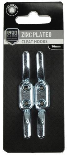 Iron Clad Cleat Hooks 70mm Zinc Plated