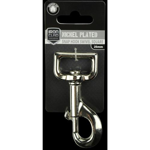Iron Clad Snap Hook Square Swivel 25mm Zinc Plated