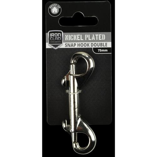 Iron Clad Snap Hook Double 75mm Zinc Plated