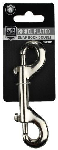 Iron Clad Snap Hook Double 100mm Zinc Plated