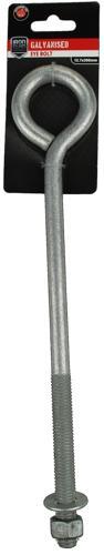 Iron Clad Eye Bolts 12.7x300mm Galvanised
