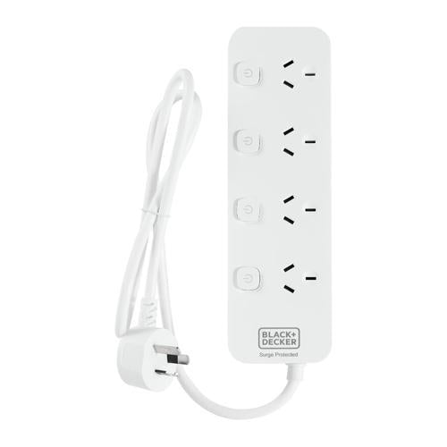 Black+Decker 4 Way Powerboard BDP4SISW