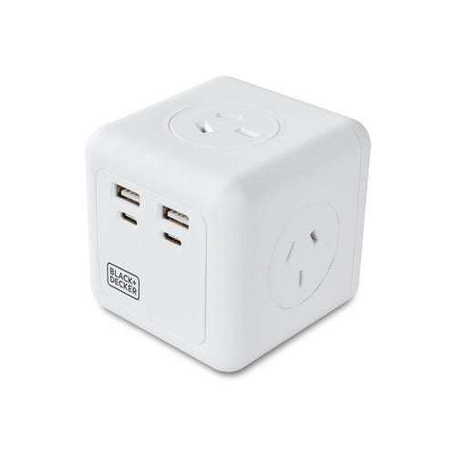 Black+Decker 3 Outlet Power Station With USB A/C & Surge