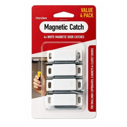 CUPBOARD CATCH WHITE 4PK Pack of 4