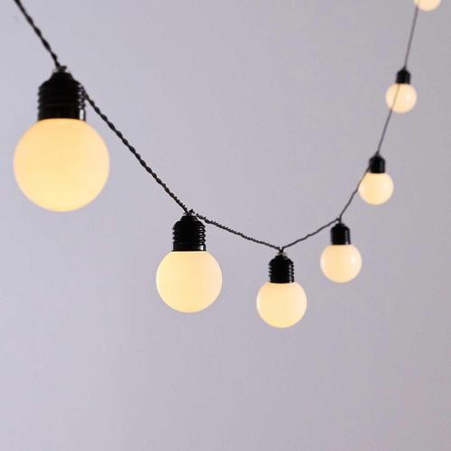 Orbit Lighting 10 LED Solar Festoon Lights With Frosted Bulb