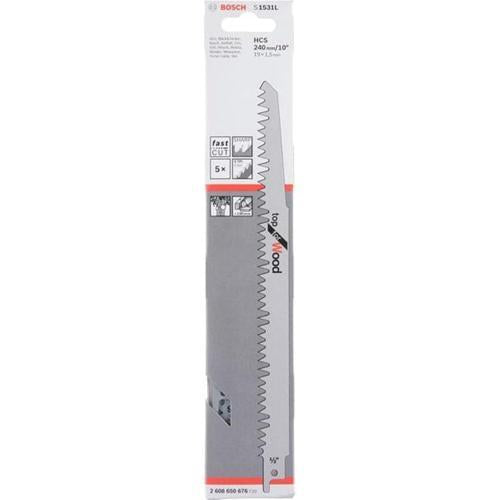 Bosch Recip Blade Specialist Wood 5PK 240mm
