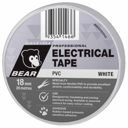 Bear Electrical Tape 18mmx20m White