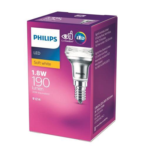 Philips LED Reflector 1.8 Watt 190 Lumen E14 Warm White R39 Clear