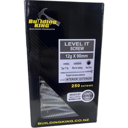 Building King Level It Screw 12G X 90mm Grey Ruspert Pack of 250