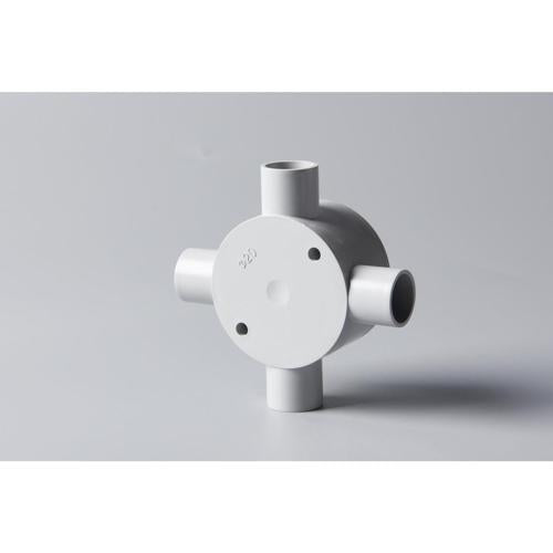 CONDUIT JUNCTION BOX 4-WAY 25mm GREY