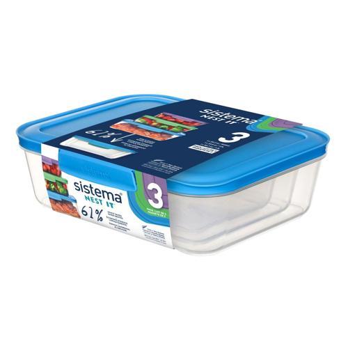 Sistema Nest It Nest It Meal Prep Mixed 3 Pack