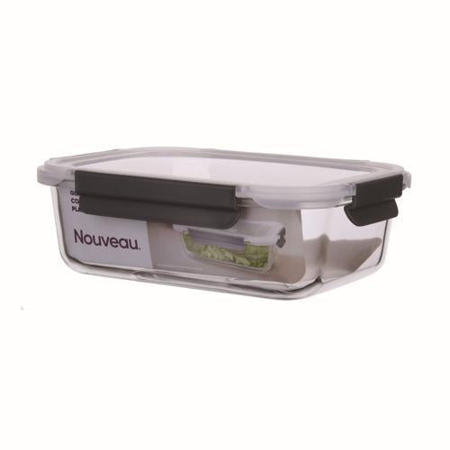 Nouveau Container Food Glass Plastic Lid 1.5L