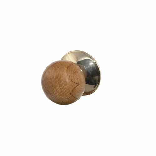 Sylvan Passage Door Knob Set Rimu With Gold Base